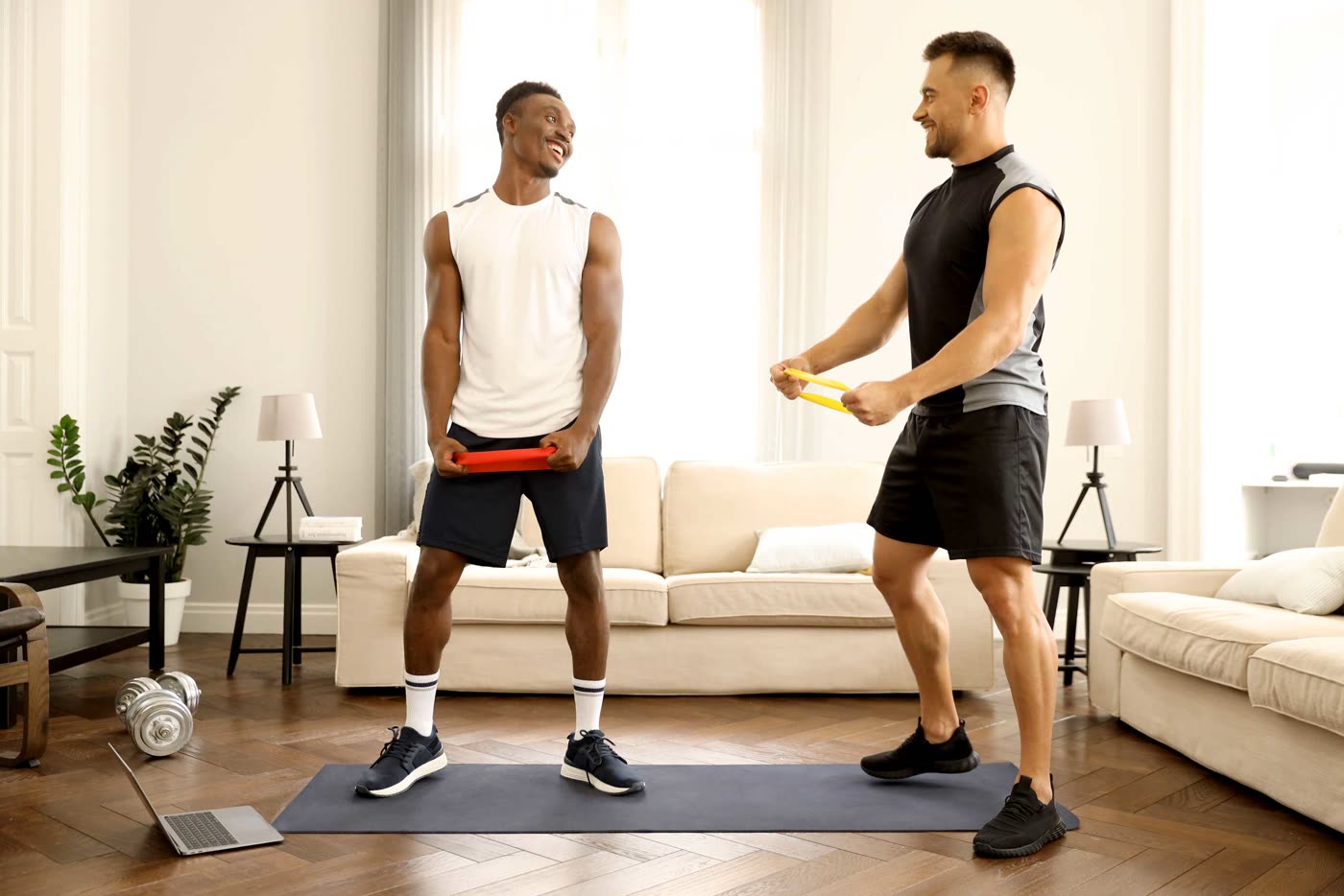 Adult fitness training at home