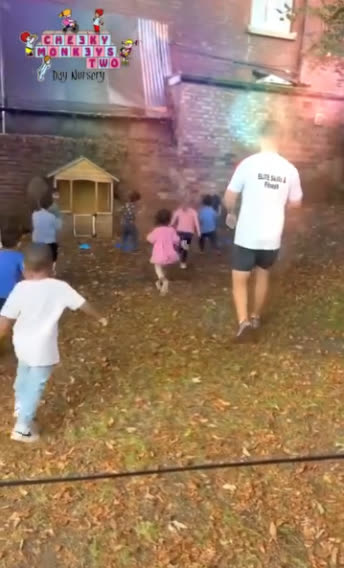 Children taking part in a school sports session